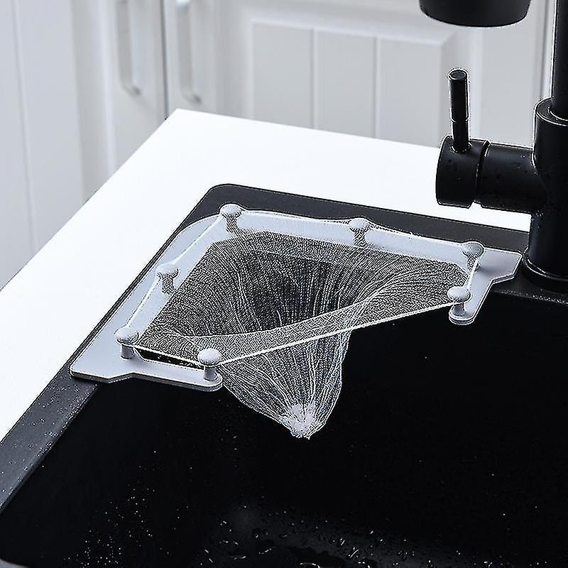 50pcs Multipurpose Kitchen Sink Strainer 1 Holder Sink Corner Strainer Garbage Storage， Triangular S