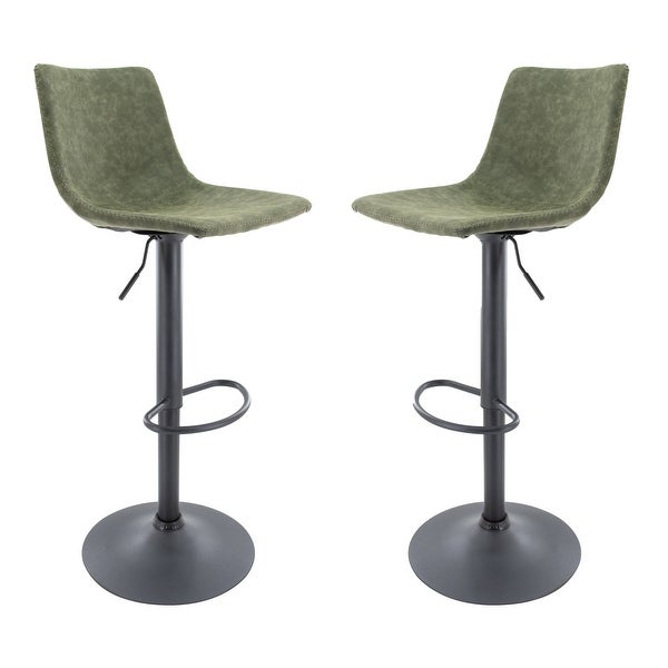 LeisureMod Tilbury Modern Barstool With 360-Degree Swivel Set of 2 - 32.2