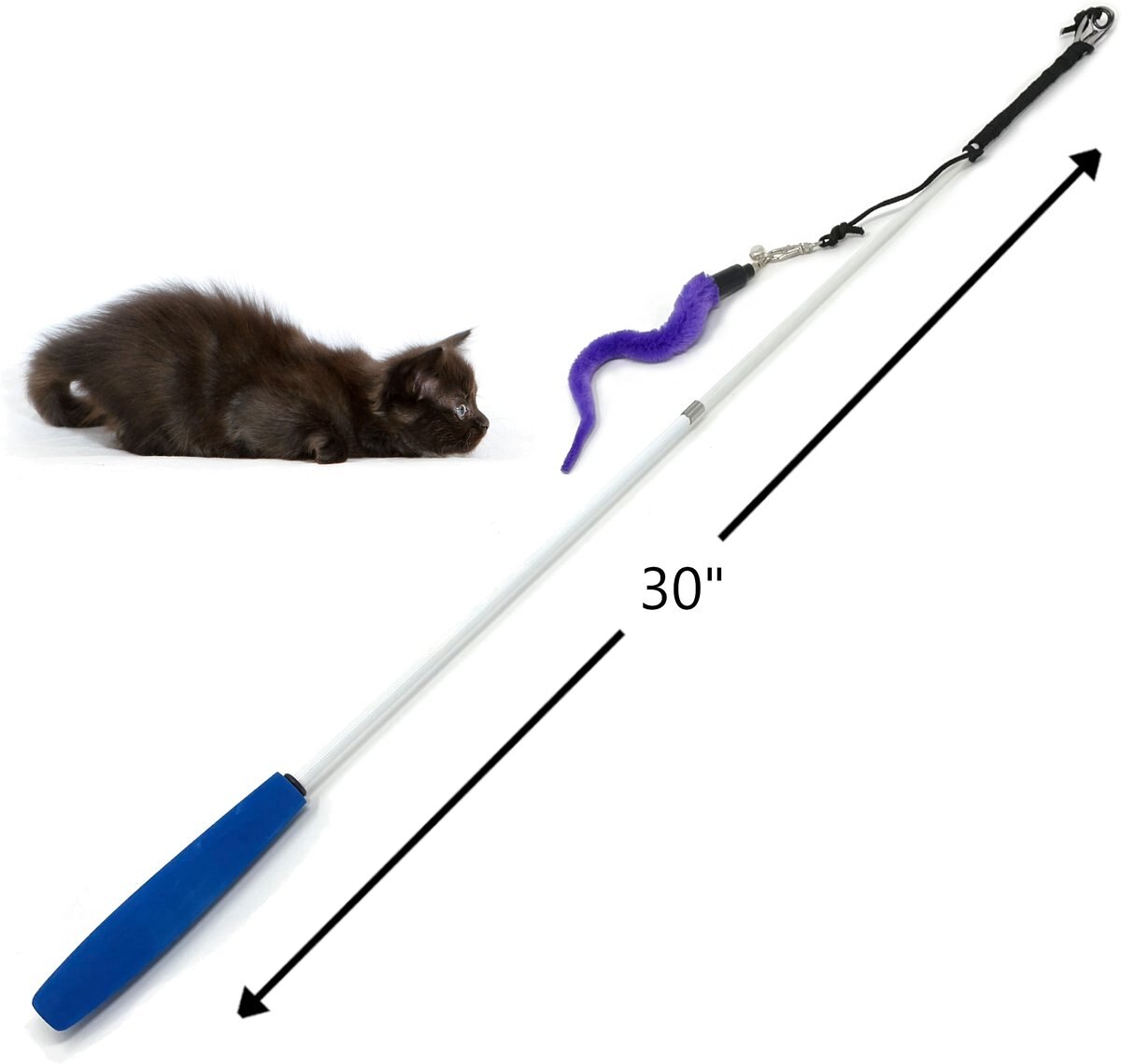 Pet Fit For Life 4-Piece Bundle Interactive Swimming Fish + Feather Wand Cat Toy