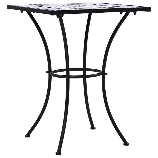 vidaXL Mosaic Bistro Table Blue and White 23.6