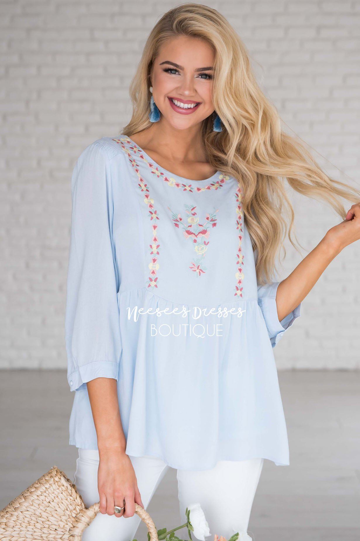 Spring Is In The Air Embroidered Blouse