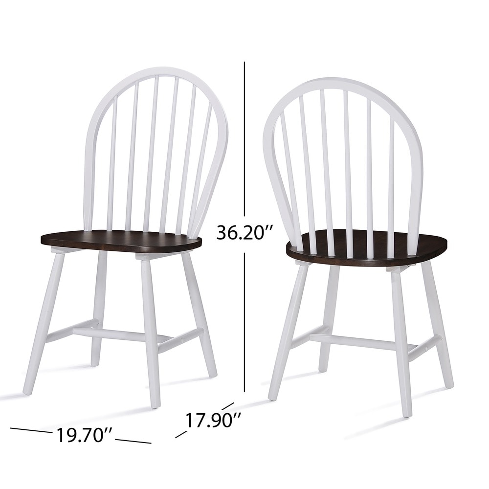 Declan Farmhouse High Back Spindle Dining Chairs (Set of 2) by Christopher Knight Home