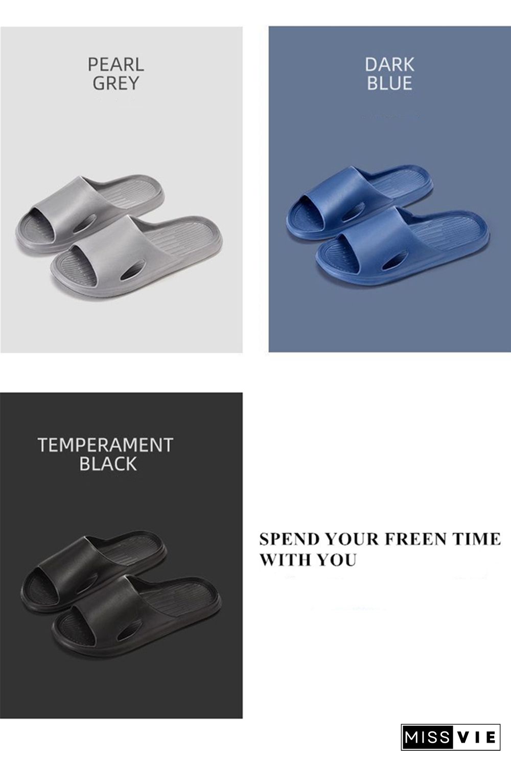 Slippers EVA Soft Sole Slide Sandals Men Women Indoor Bathroom Comfortable Non-slip Home Slippers