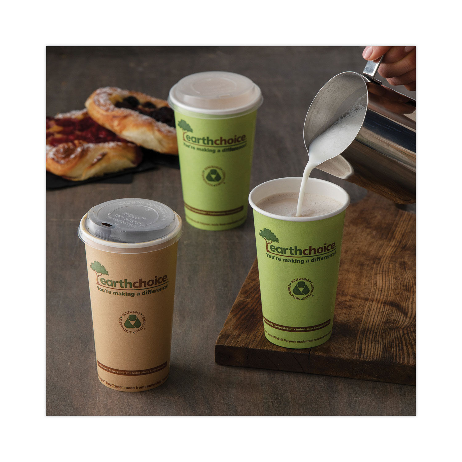 EarthChoice Compostable Paper Cup by Pactiv PCTDPHC16EC