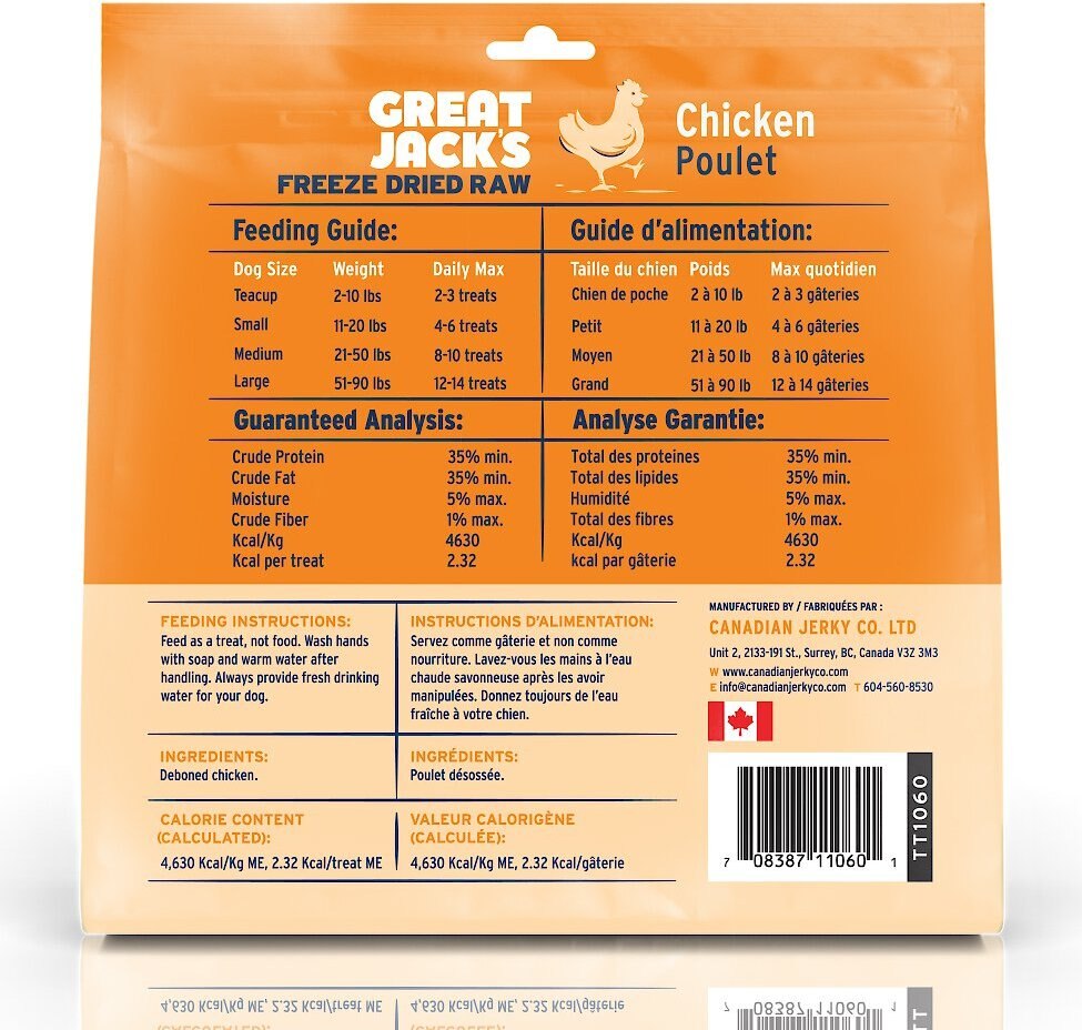 Great Jack's Freeze-Dried Chicken Dog Treats