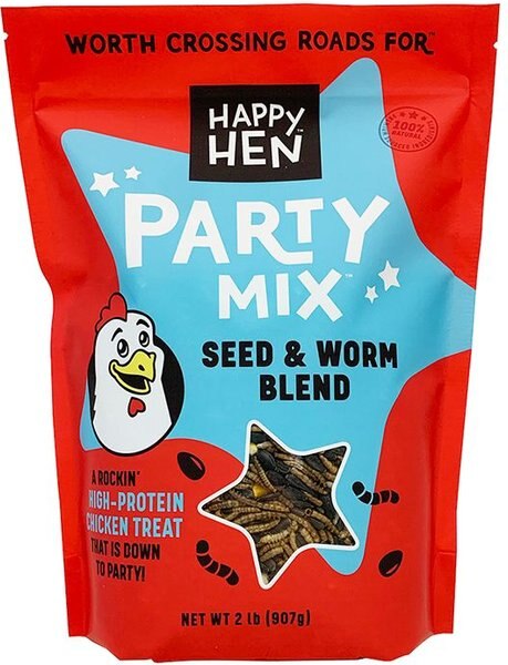 Happy Hen Treats Seed and Mealworm Party Mix Poultry Treats