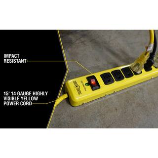 Yellow Jacket 15 ft. 6-Outlet 1440-Joule Surge Protector Power Strip 51380001