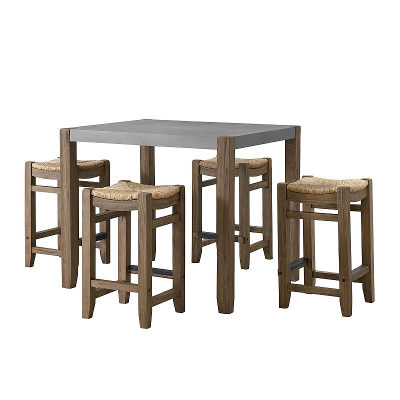 Alaterre Furniture Newport Counter Height Dining Table 5-piece Set