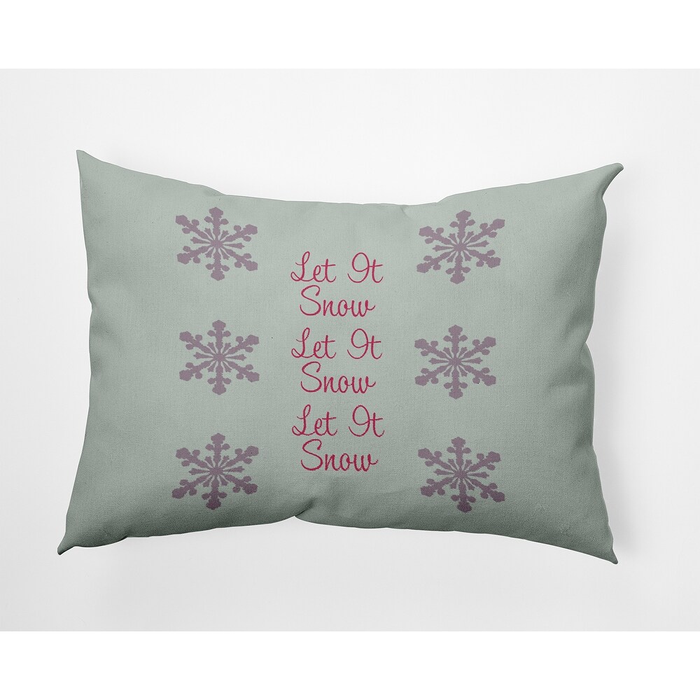 Let It Snow Indoor/Outdoor Throw Pillow