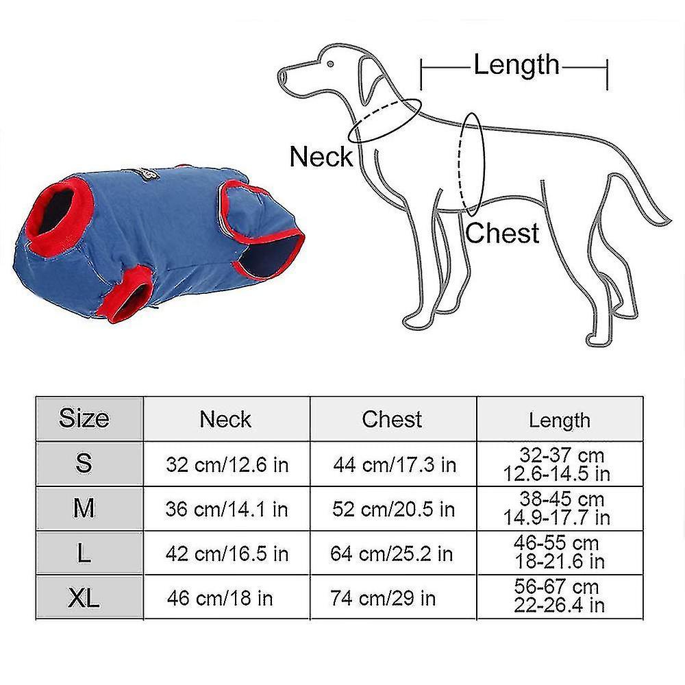 Recovery Suit For Dogs Cats After Surgery， Recovery Shirt For Male Female Dog Abdominal Wounds Banda