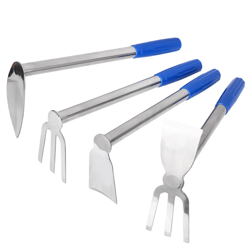 Hot Selling Stainless Steel 4PCS Small Garden Hand Tools Farm Digging Hoe Garden Hoe Tools