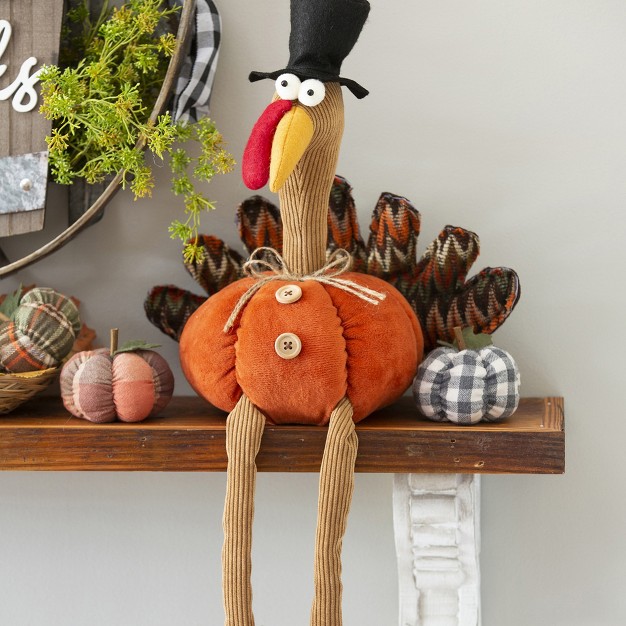 Evergreen Plush Turkey Table Decor