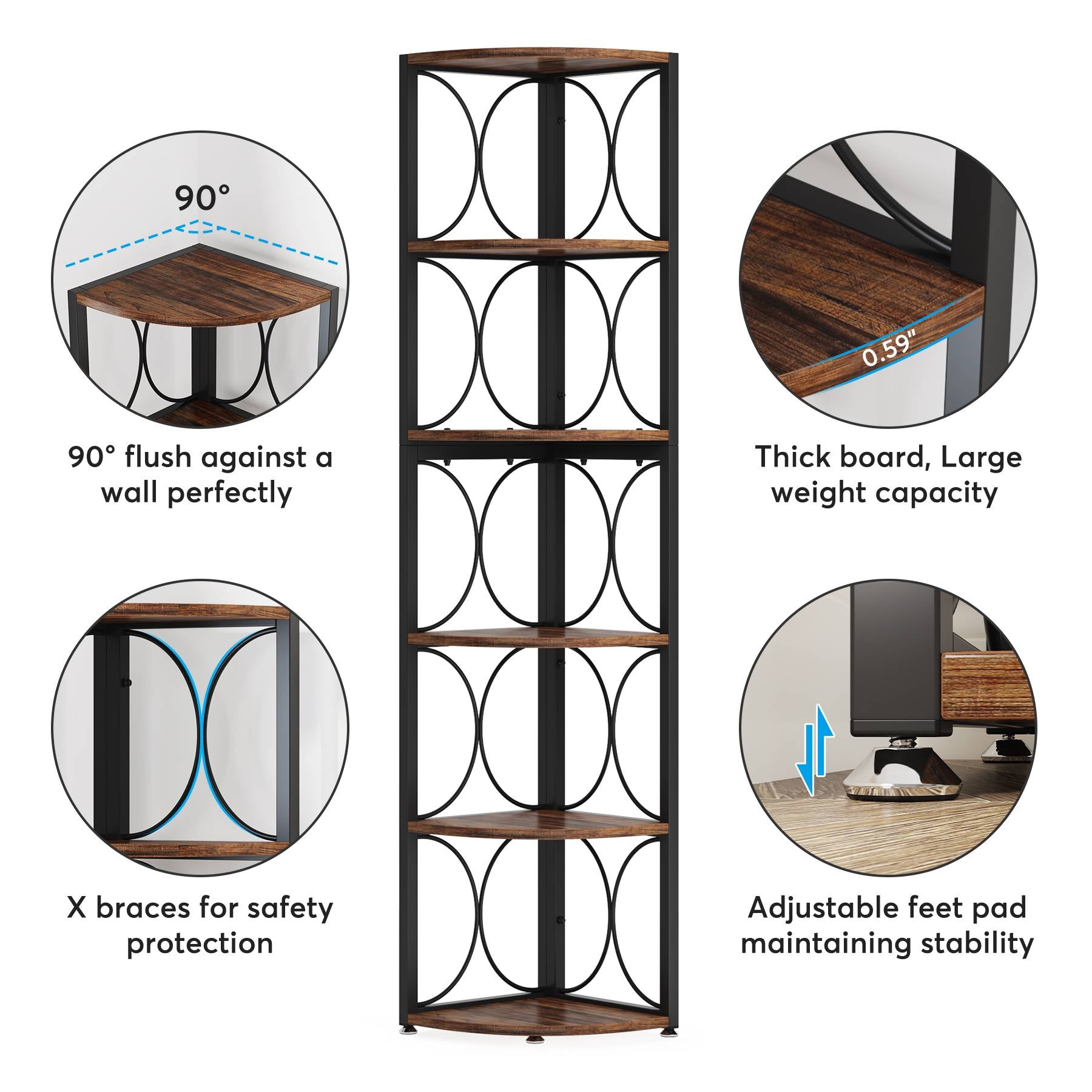 6-Tier Corner Shelf, 67