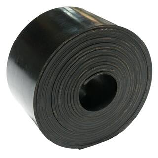 Rubber-Cal Heavy Black Conveyor Belt - 0.41 (3 ply) Thick x 6 in. Width x 24 ft. Length - Rubber Sheet 20-137-0437-288