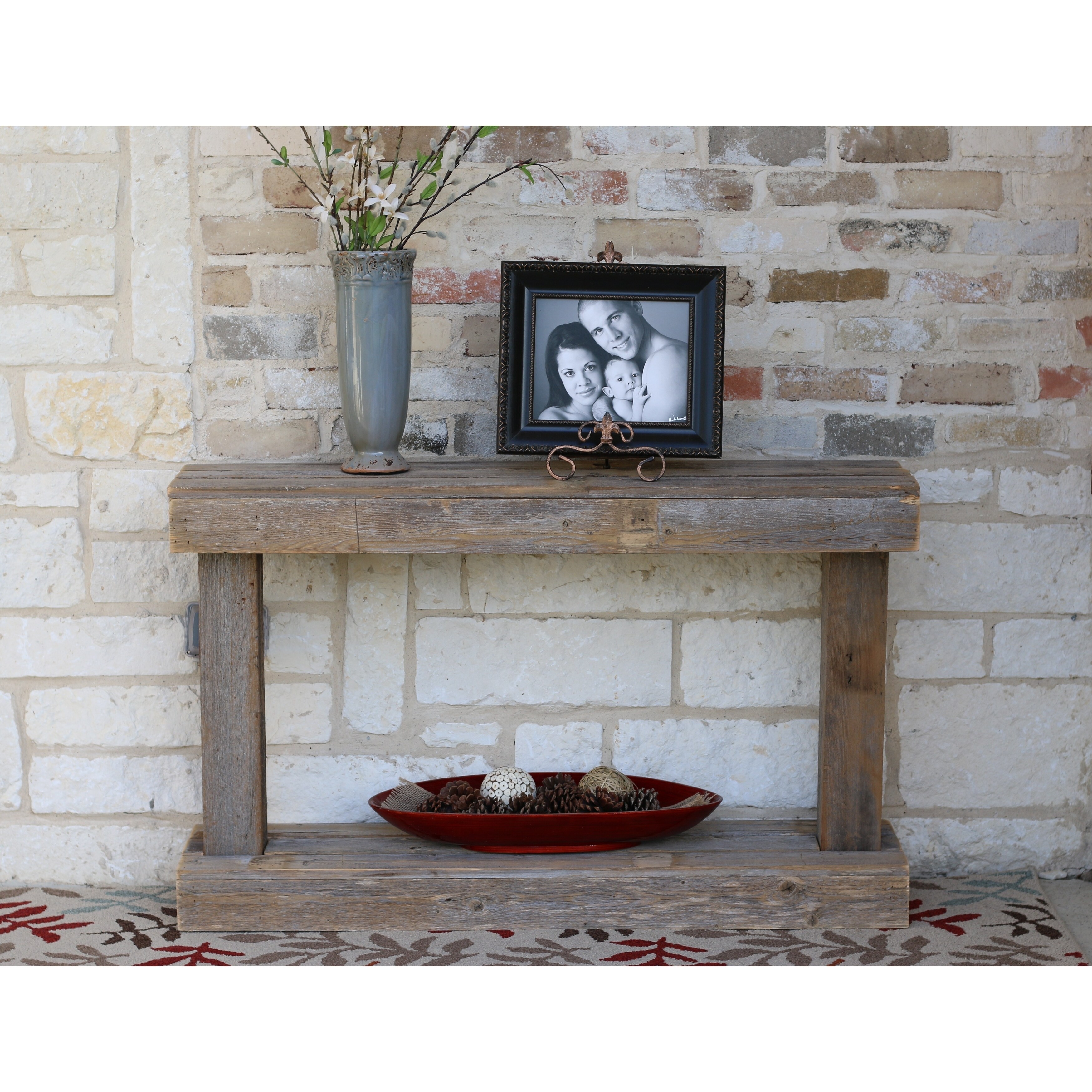 Natural Pedestal Console