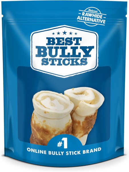 Best Bully Sticks Chicken Beef Cheek Dog Treat， Medium， 2 count