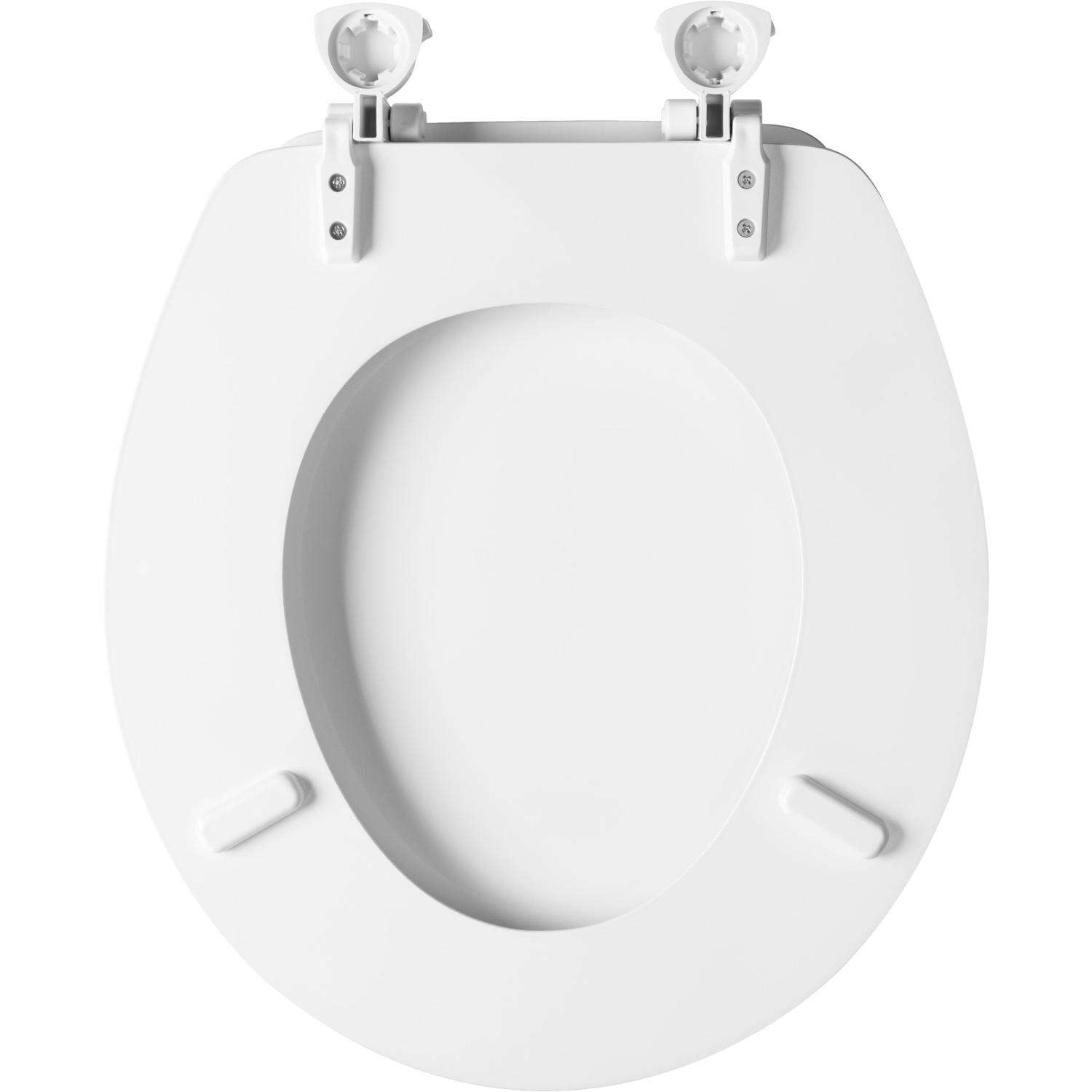 Mayfair by Bemis Westport Round White Enameled Wood Toilet Seat