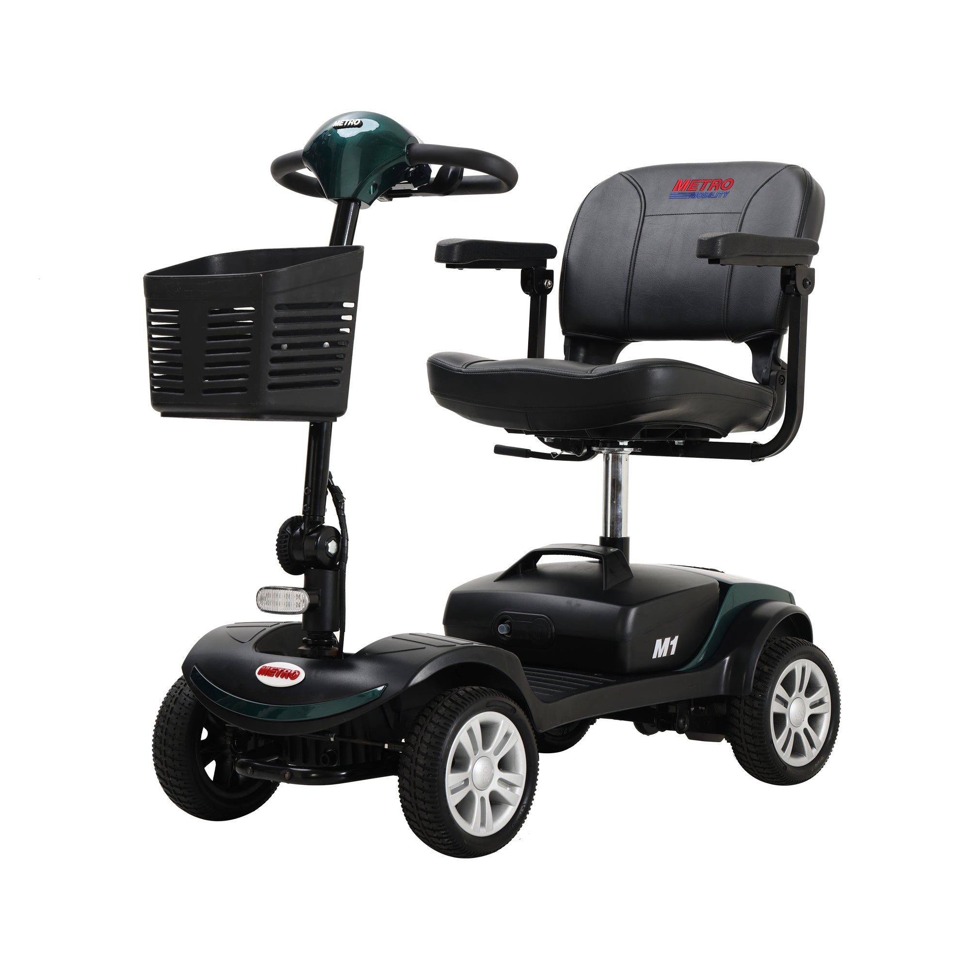 Rothania Mobility Scooter Delivers 4 wheel with Head Light- Max Speed 5 Mph, Max Load 265lbs,Adults Electric Medical Scooter , Lightweight and Compact for Travel（Green）