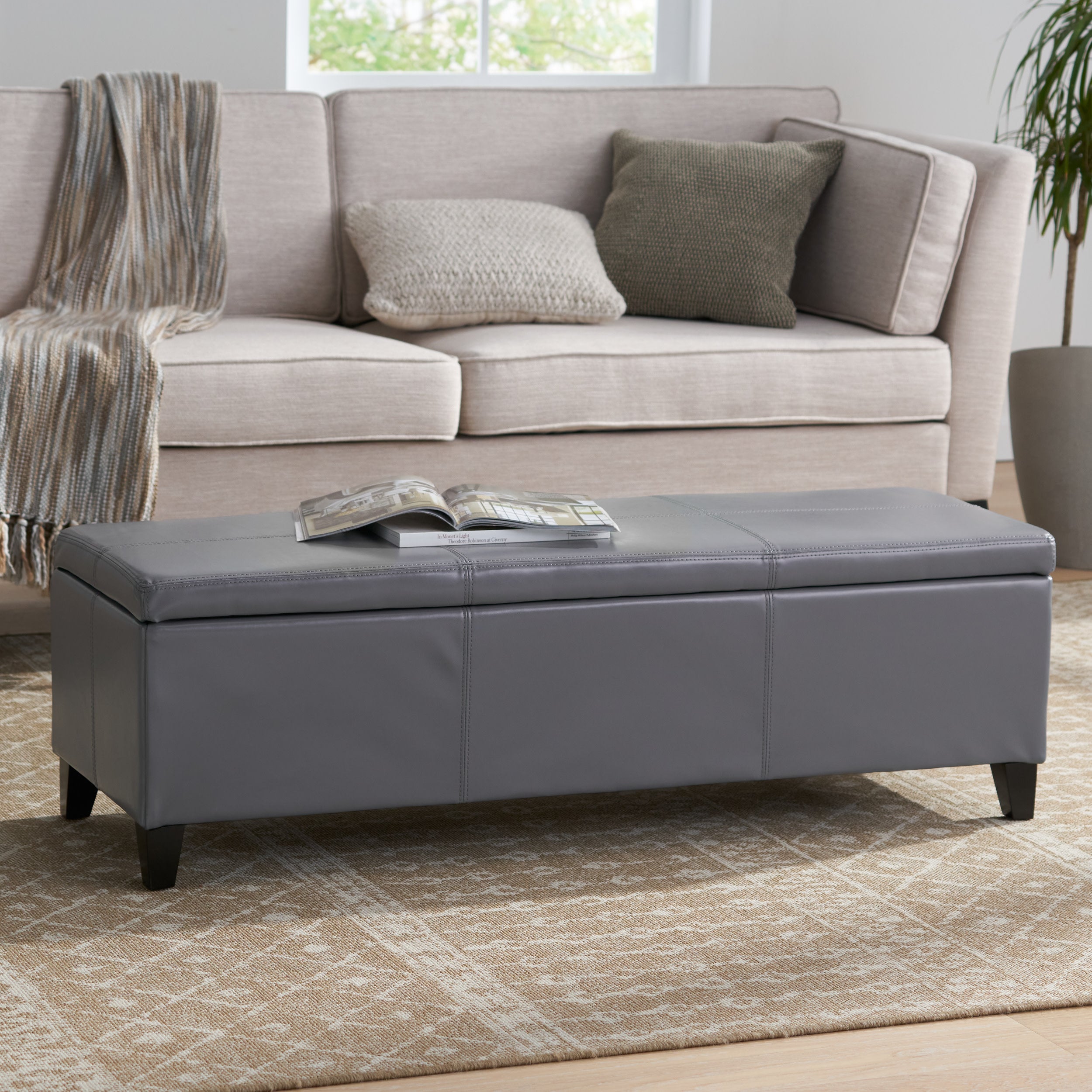 Rupert Upholstered Storage Ottoman Bench