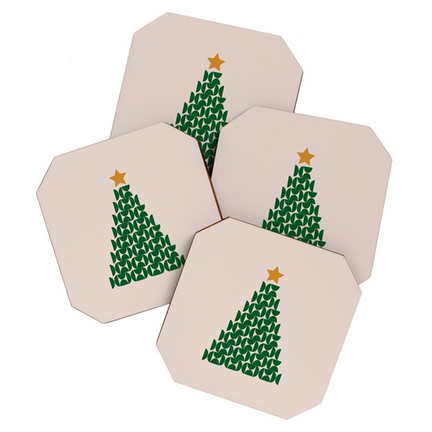 Daily Regina Designs Winter Market 05 Festive Christmas Coaster Set deny Designs