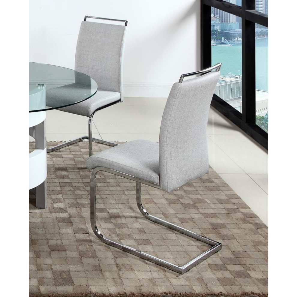 Handle Back Cantilever Side Chair    Set Of 4  Gray   Contemporary   Dining Chairs   by BisonOffice  Houzz