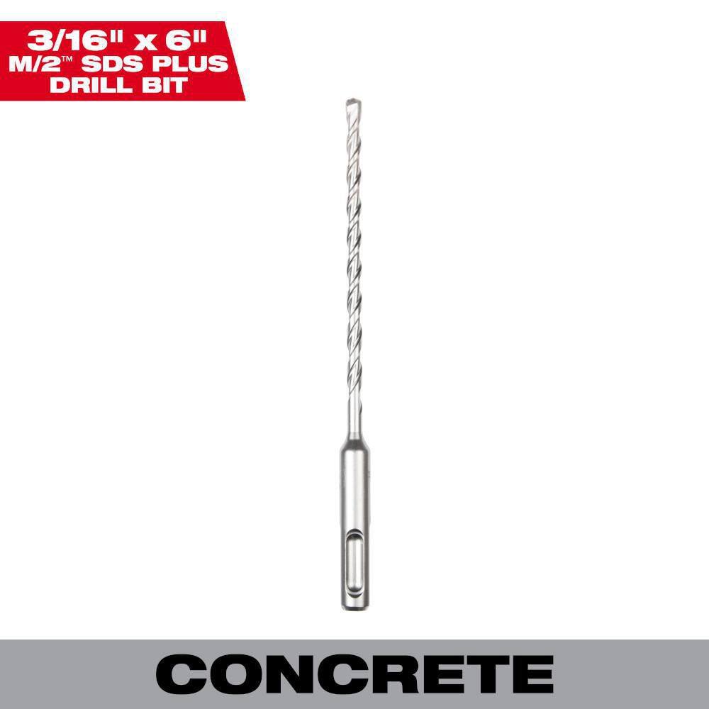 MW 316 in. x 6 in. 2-Cutter SDS-PLUS Carbide Drill Bit 48-20-8211