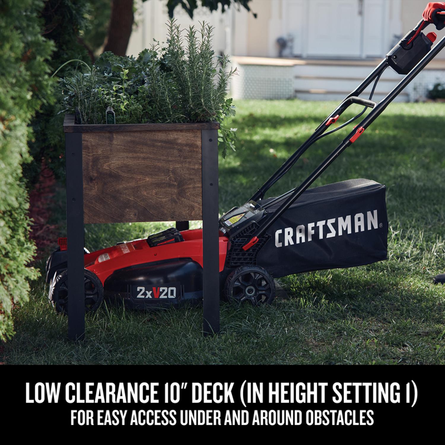 Craftsman V20 CMCMW220P2 20 in. Battery Lawn Mower Kit (Battery \u0026 Charger)