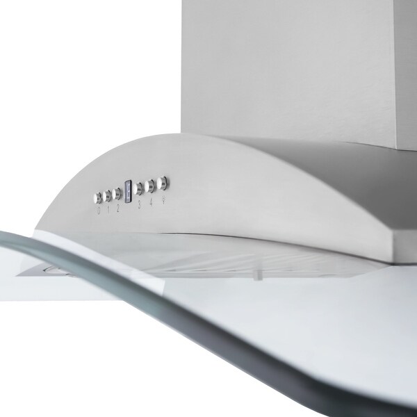 ZLINE Convertible Vent Wall Range Hood in Stainless Steel and Glass (KN)