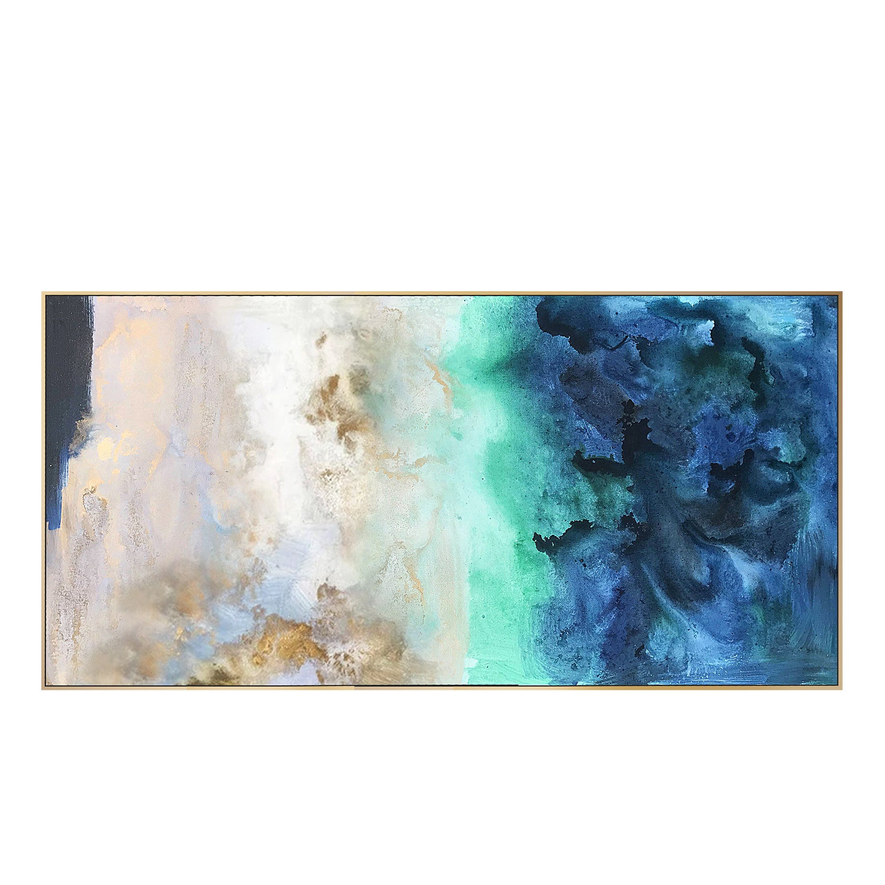 Deep Coast Hand Painted Art Painting With Frame 160X80 Cm Soap0059 B00111-G