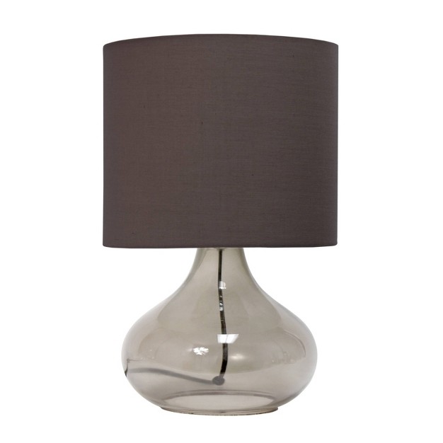 Glass Raindrop Table Lamp With Fabric Shade Simple Designs