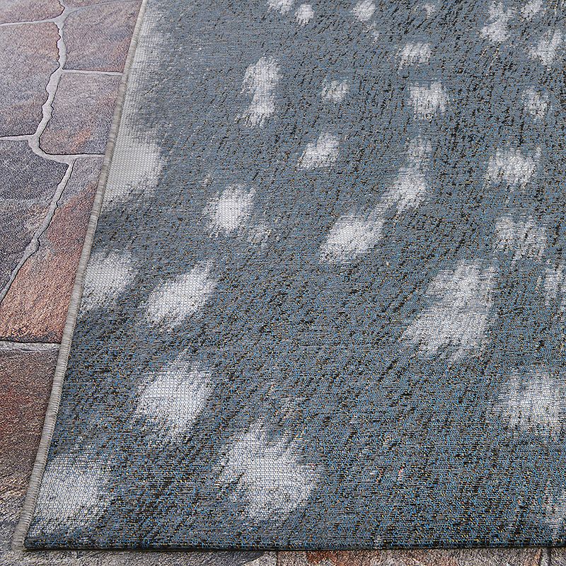 Couristan Dolce Hyena Denim-Silver Indoor Outdoor Area Rug