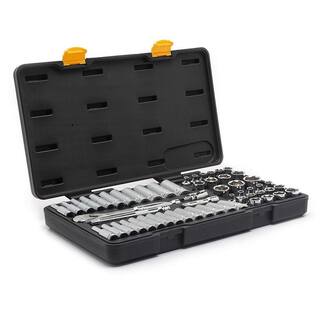 GEARWRENCH 120XP 38 in. Drive 6-Point Standard  Deep SAEMetric Ratchet and Socket Mechanics Tool Set (56-Piece) 80550P