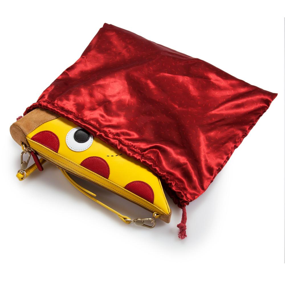 Yummy World Leather Pizza Clutch Purse Bag