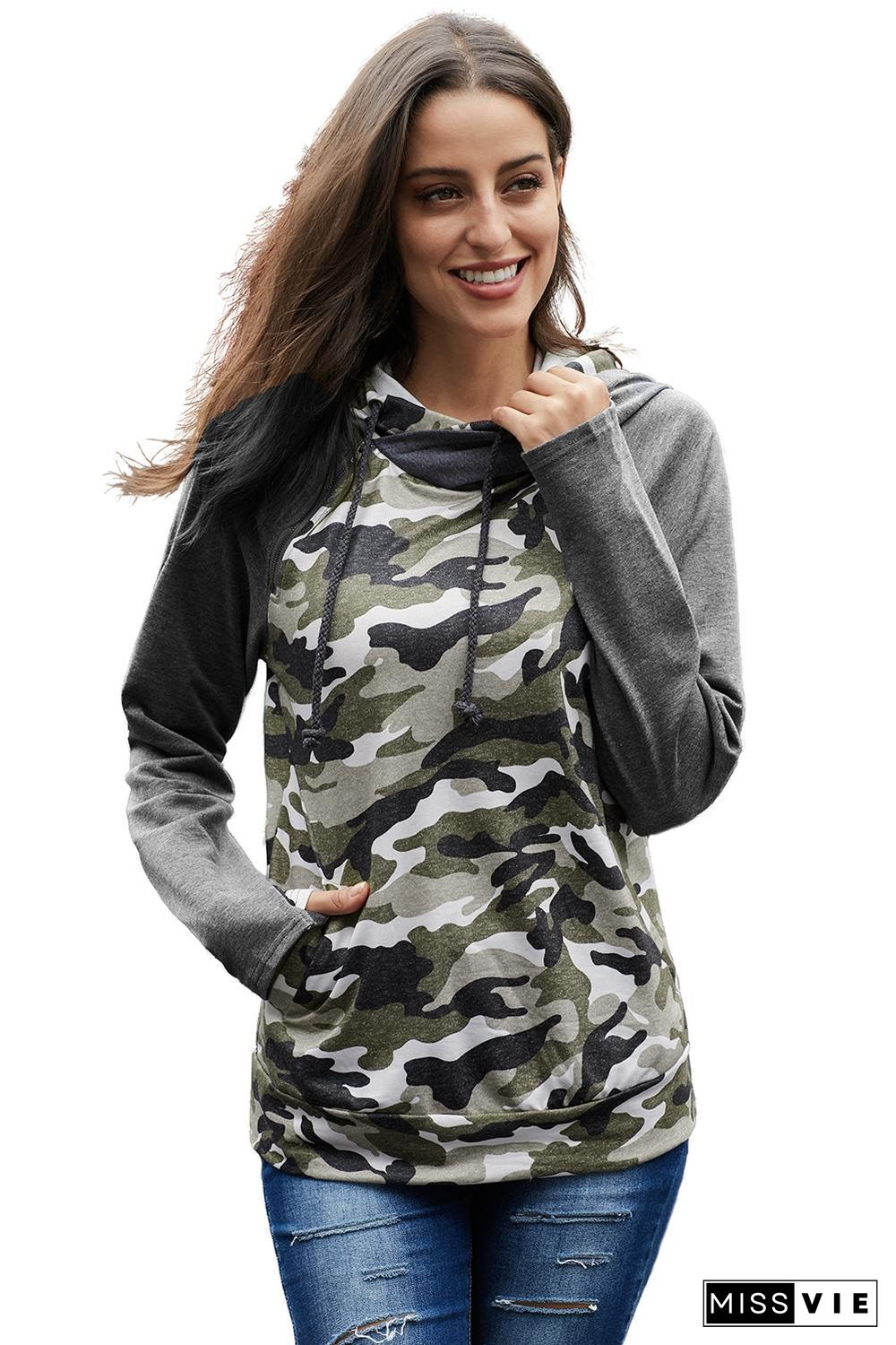 Gray Camo Hoodie