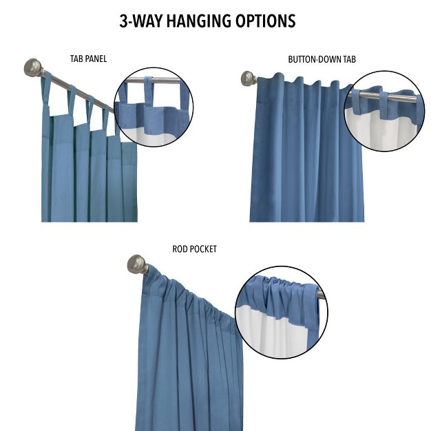 Thermalogic Weathermate Topsions Room Darkening Provides Daytime And Nighttime Privacy Curtain Panel Pair Blue