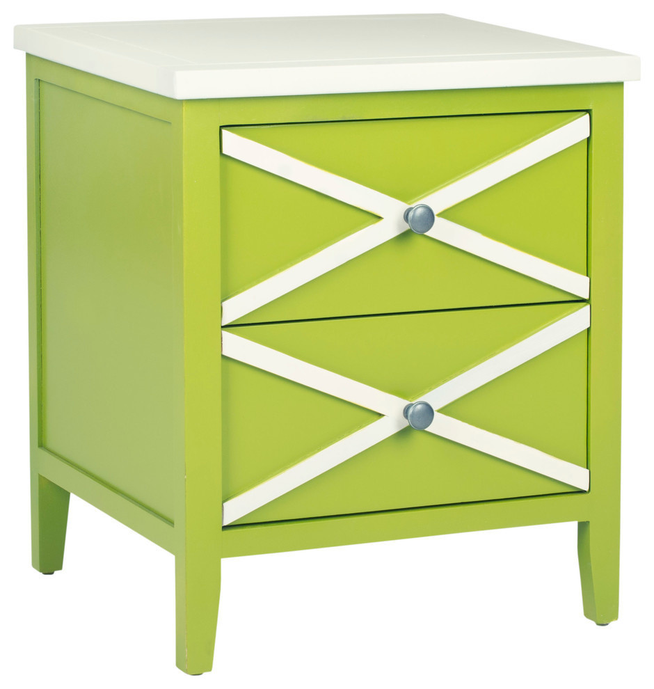 Safavieh Sherrilyn 2 Drawer Side Table   Contemporary   Side Tables And End Tables   by Safavieh  Houzz