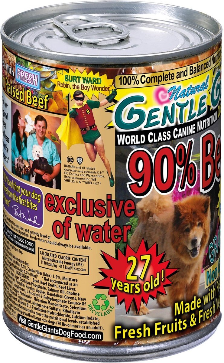 Gentle Giants Non-GMO Dog and Puppy Grain-Free Beef Wet Dog Food