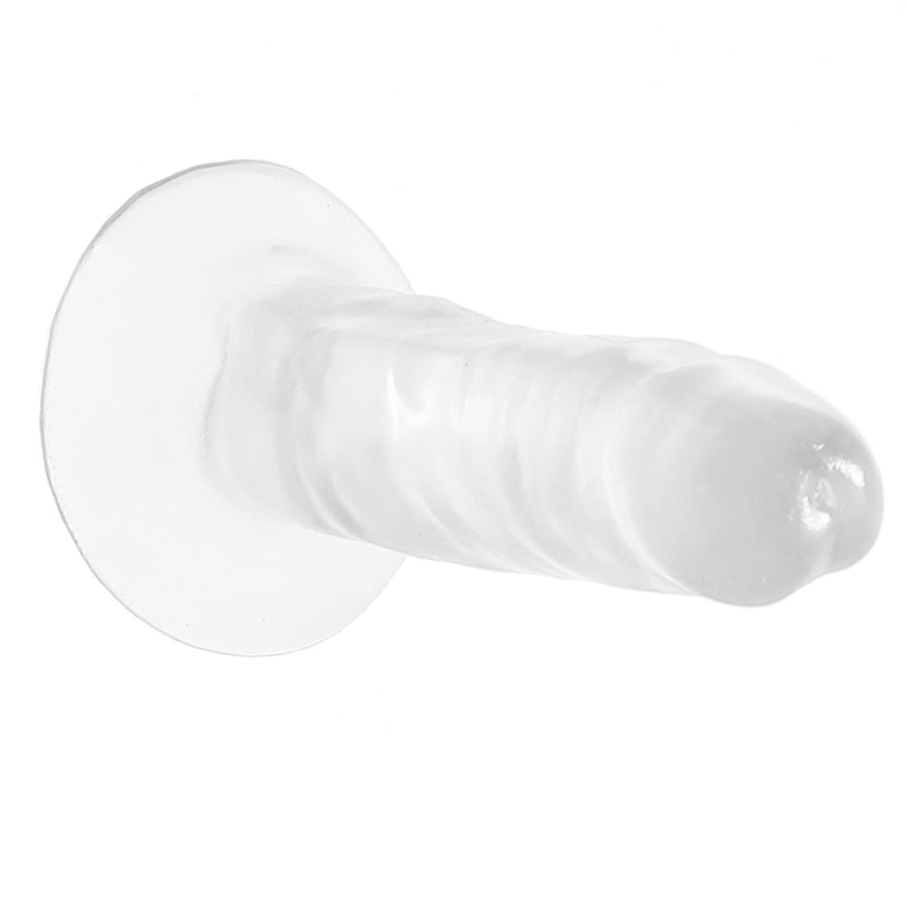 B Yours Plus Hard n’ Happy 5 Inch Jelly Dildo in Clear