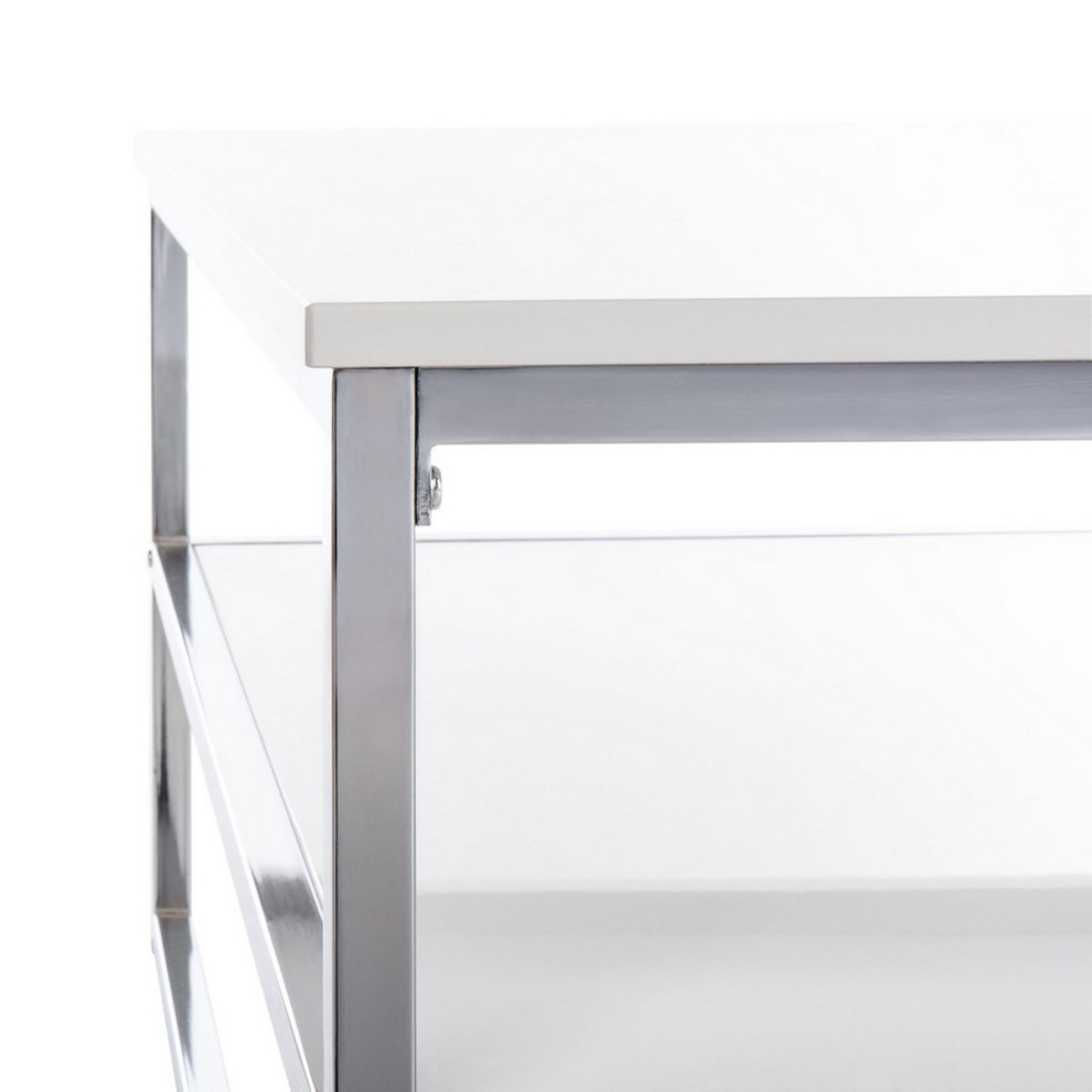 Lizi 2 Tier Square Coffee Table White   Modern   Coffee Tables   by Virgil Stanis Design  Houzz