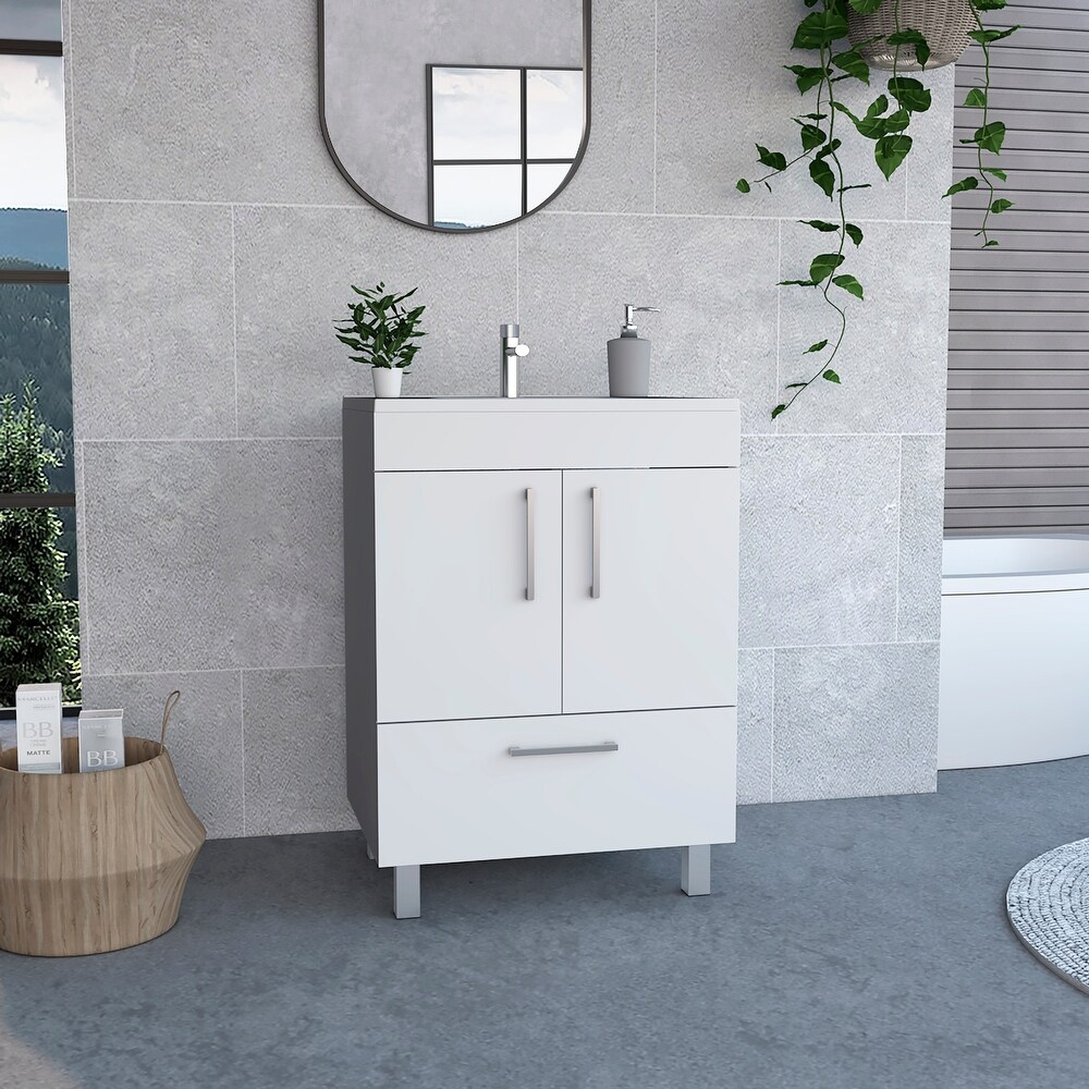 2 Door Rectangle Single Bathroom Vanity