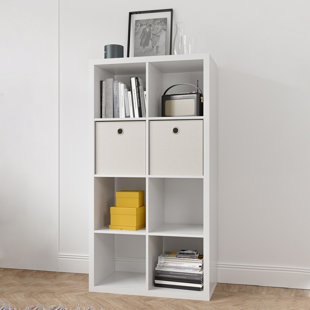 Smart Cube 8 Cube Organizer Storage Bookcase，White