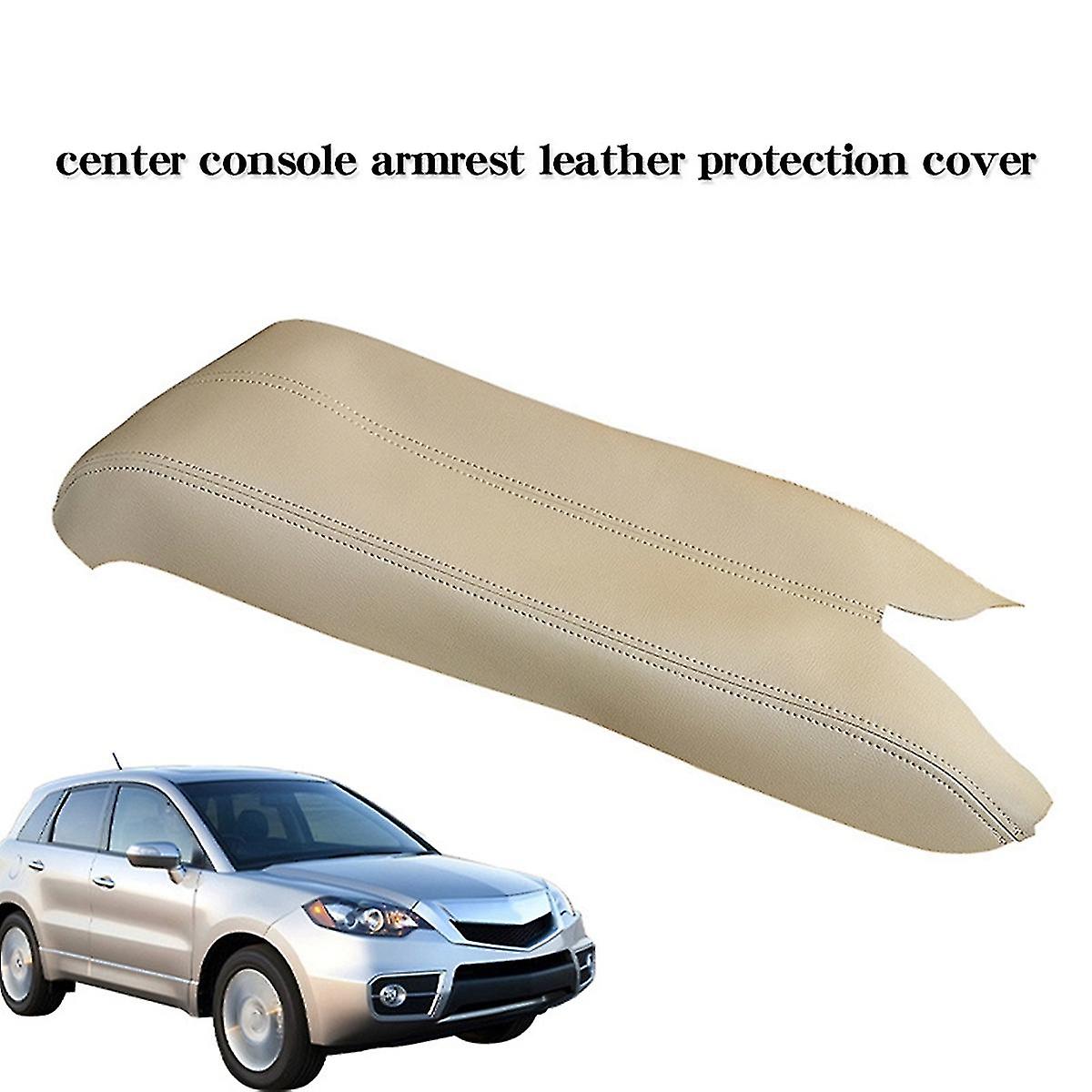 Car Microfiber Leather Center Console Box Pad Armrest Cover Protective Cover For 2007-2012 Beige