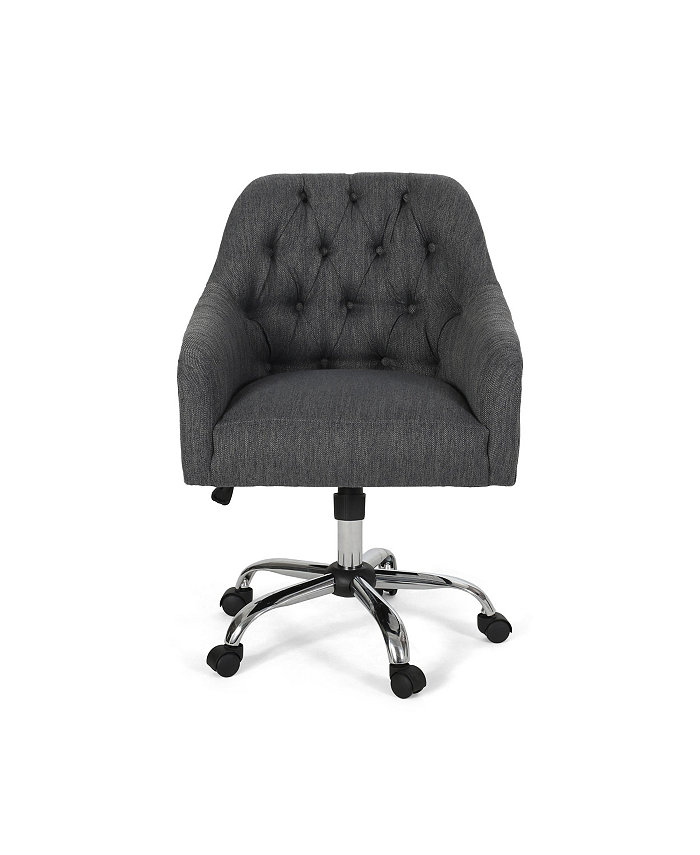 Noble House Barbour Tufted Home Office Chair with Swivel Base