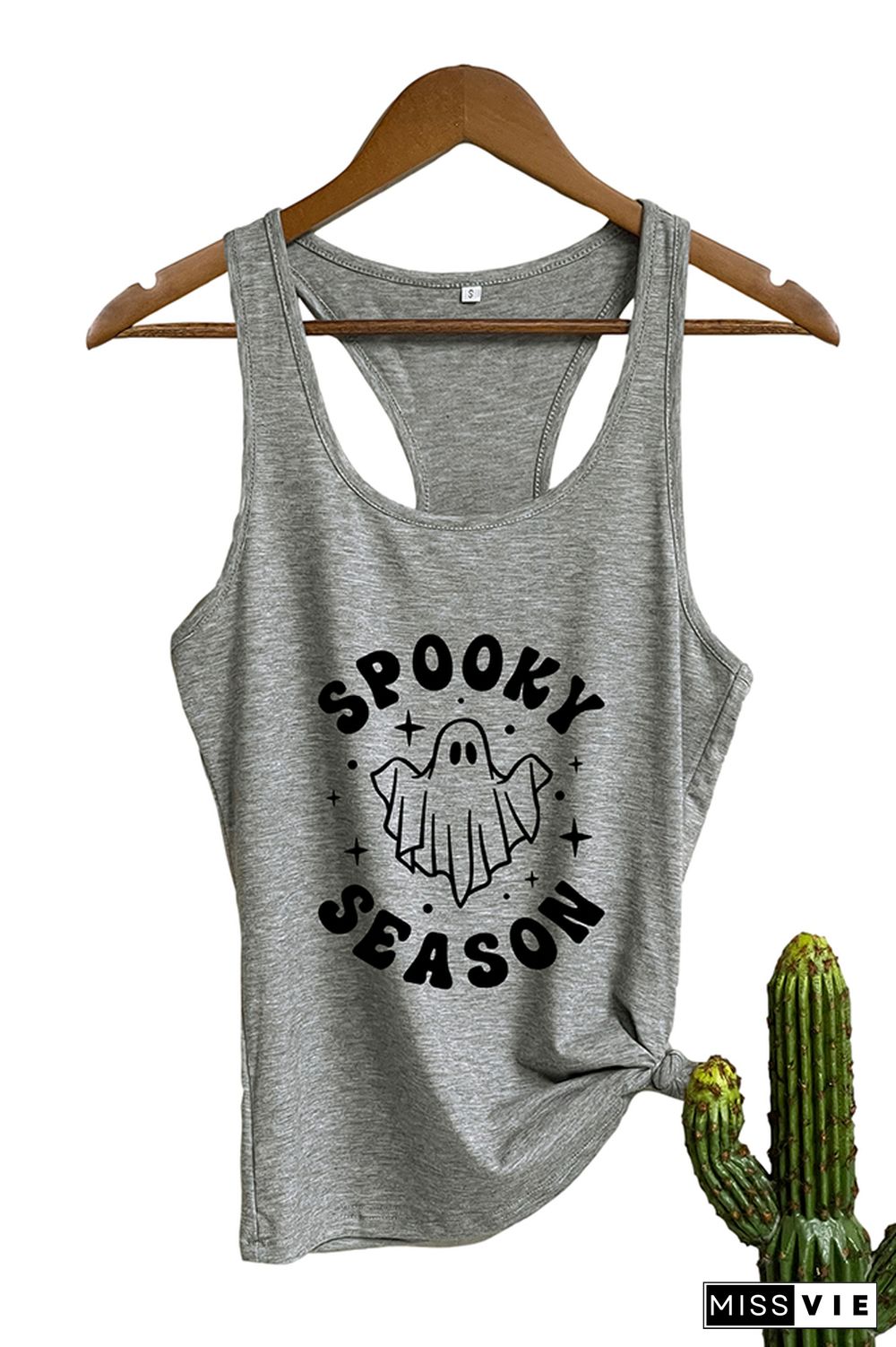 Spooky Season,Halloween Vibes O-neck Sleeveless Tank Top Wholesale