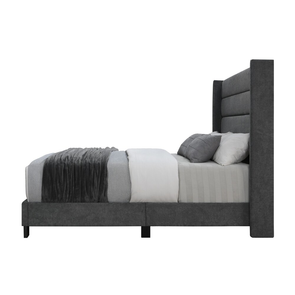 George Upholstered Wingback Platform Bed