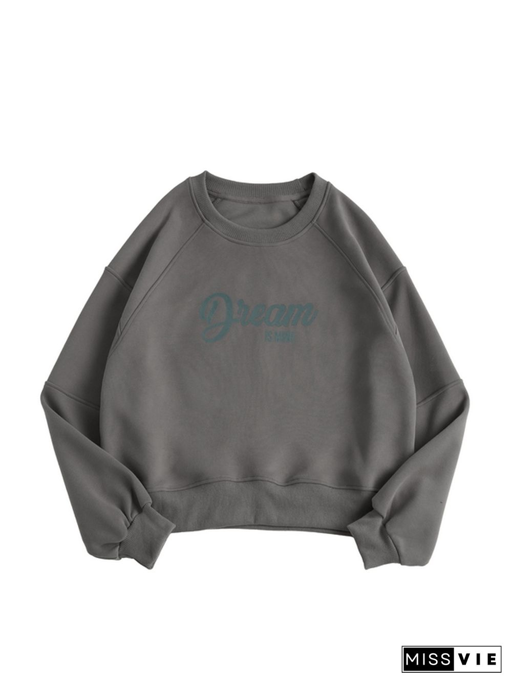 Simple Letter Print Oversized Hoodie