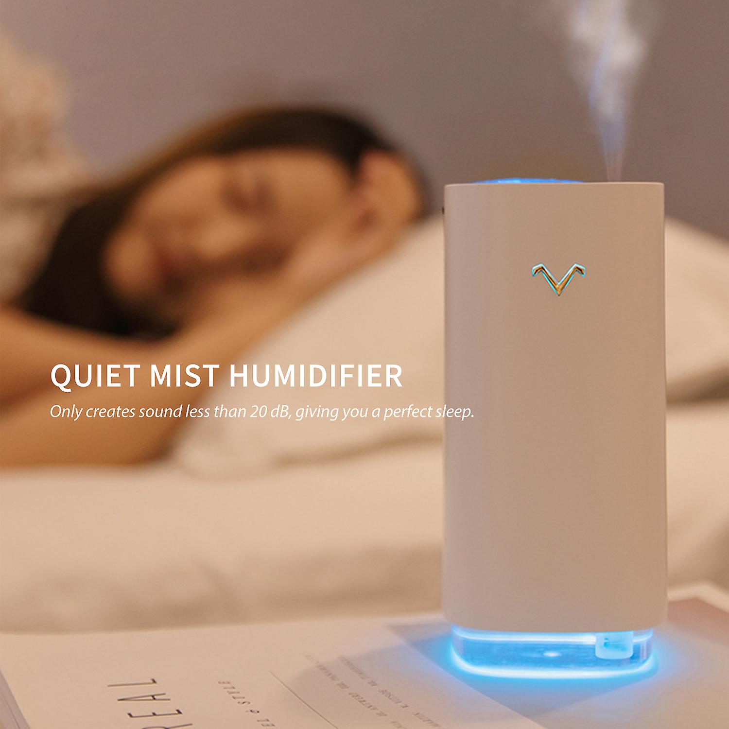 320ml Car Mist Humidifier Diffuser Night Light Led Projector Portable Quiet Humidifier Essential Oil Diffuser Cool Desktop Auto Shut-off  Usb Powered