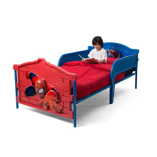 Delta Children Marvel Spider-Man 3D Plastic Twin Bed, Red