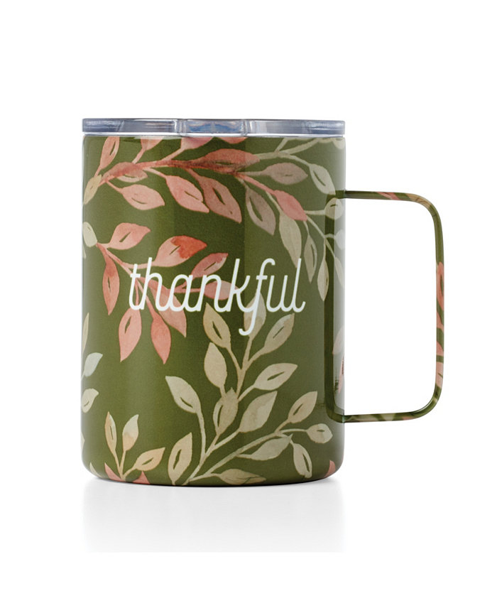 Cambridge Thankful Leaves Insulated Coffee Mug 16 oz