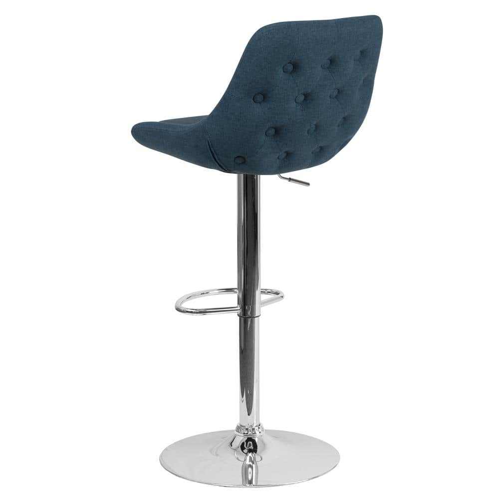 Carnegy Avenue 44.5 in. Blue Fabric Adjustable Bar Stool CGA-CH-442214-BL-HD